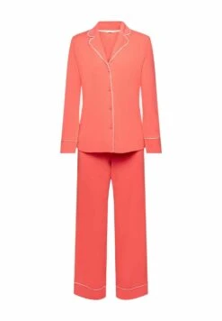 ESPRIT Beautiful Basics Long Leg Long Sleeve - Pyjama - Coral -Esprit 7b066027ed194c9c84a153d408557a4c