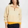 ESPRIT Troyer Aus Material Mix - Fleece Trui - Cream Beige -Esprit 7c9001377d3e4174a90723d868e2553e