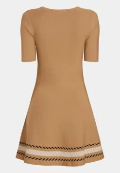 ESPRIT NahtlosesMit Herringbone- - Gebreide Jurk - Camel -Esprit 81a0457dab734f168f78d5c6ad363325