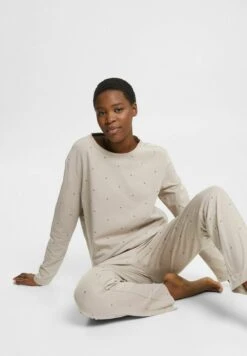 ESPRIT Set Seasonal Print Cocve Pj Allls - Pyjama - Light Taupe -Esprit 82bdcf2d021a4ddda8e6719f961e642f