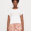 Edc By Esprit Crop Inside - T-Shirt Print - White -Esprit 85e9184ab16e46f8bcfb94675fb6f595