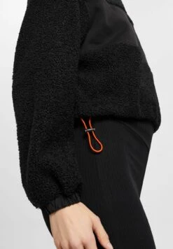 ESPRIT Troyer Aus Material Mix - Fleece Trui - Black -Esprit 89c81f92b3684095a3f38e85ffa0223a