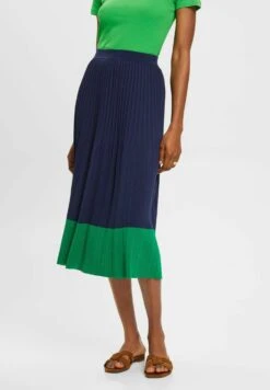 ESPRIT Plissierter- A-Lijn Rok - Navy