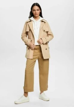 ESPRIT Kurzer Mit Gürtel - Trenchcoat - Sand -Esprit 90b90c65b8f3459fb2f2cc32e55347ca