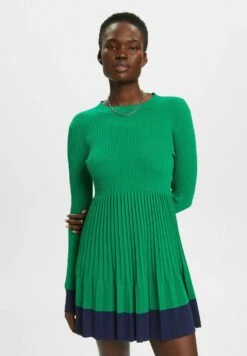 ESPRIT Mit Rundhals - Gebreide Jurk - Emerald Green