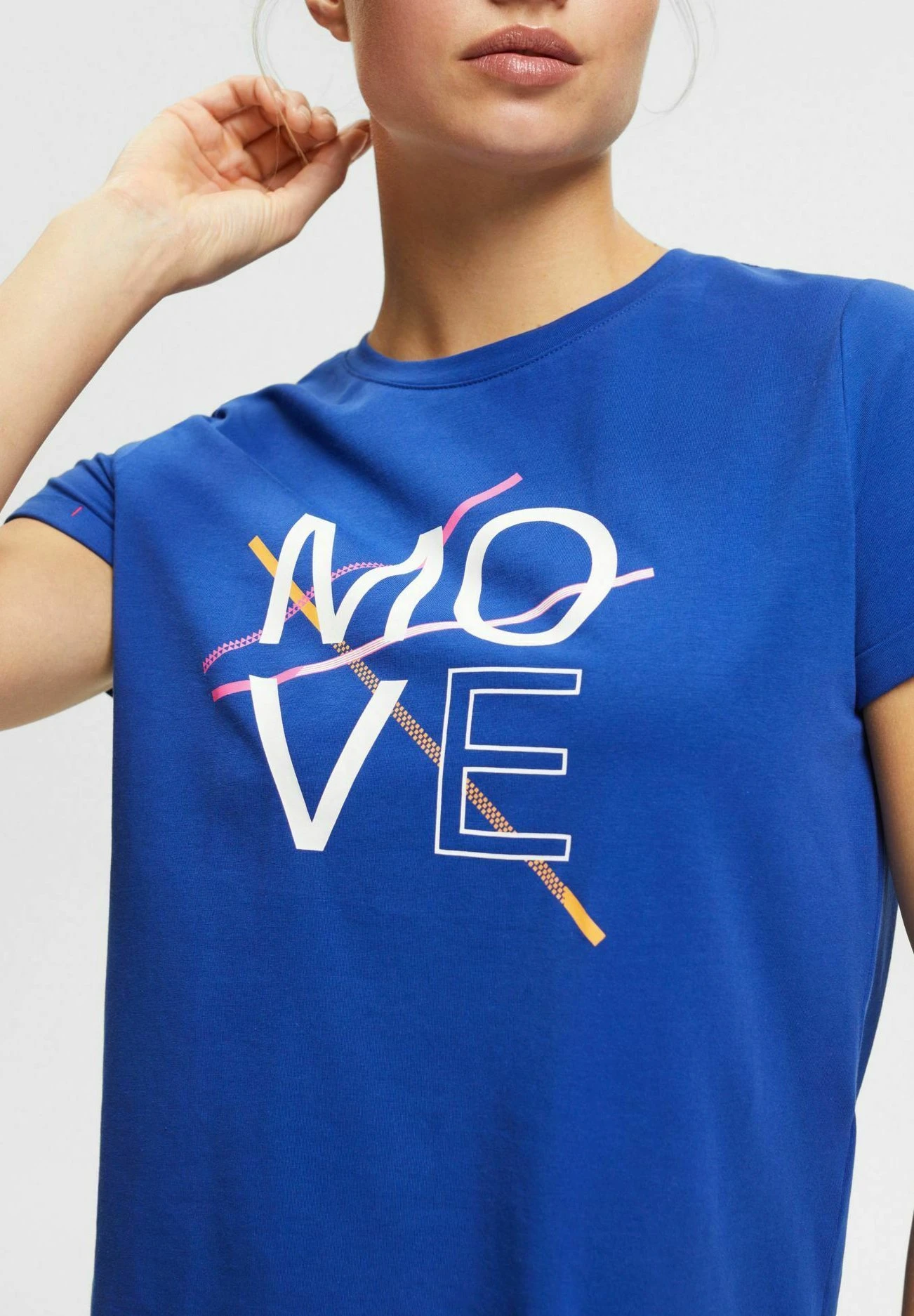 T-Shirt Print - Bright Blue 6 T-Shirt Print - Bright Blue - Afbeelding 4