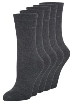 ESPRIT Solid 5-Pack Sustainable Cotton-Mix - Sokken - Anthracite