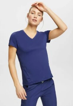 Active Mit V Ausschnitt - T-Shirt Basic - Navy 5