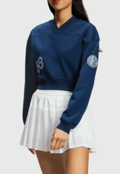 ESPRIT Cropped College Mit Patches - Sweater - Ink