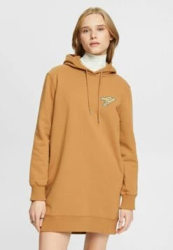 ESPRIT College - Gebreide Jurk - Caramel