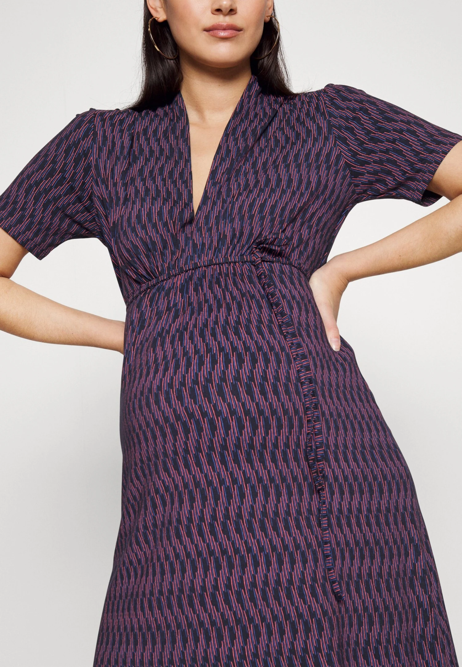 Dress Nursing Short Sleeve- Jerseyjurk - Night Sky Blue 9 Dress Nursing Short Sleeve- Jerseyjurk - Night Sky Blue - Afbeelding 7