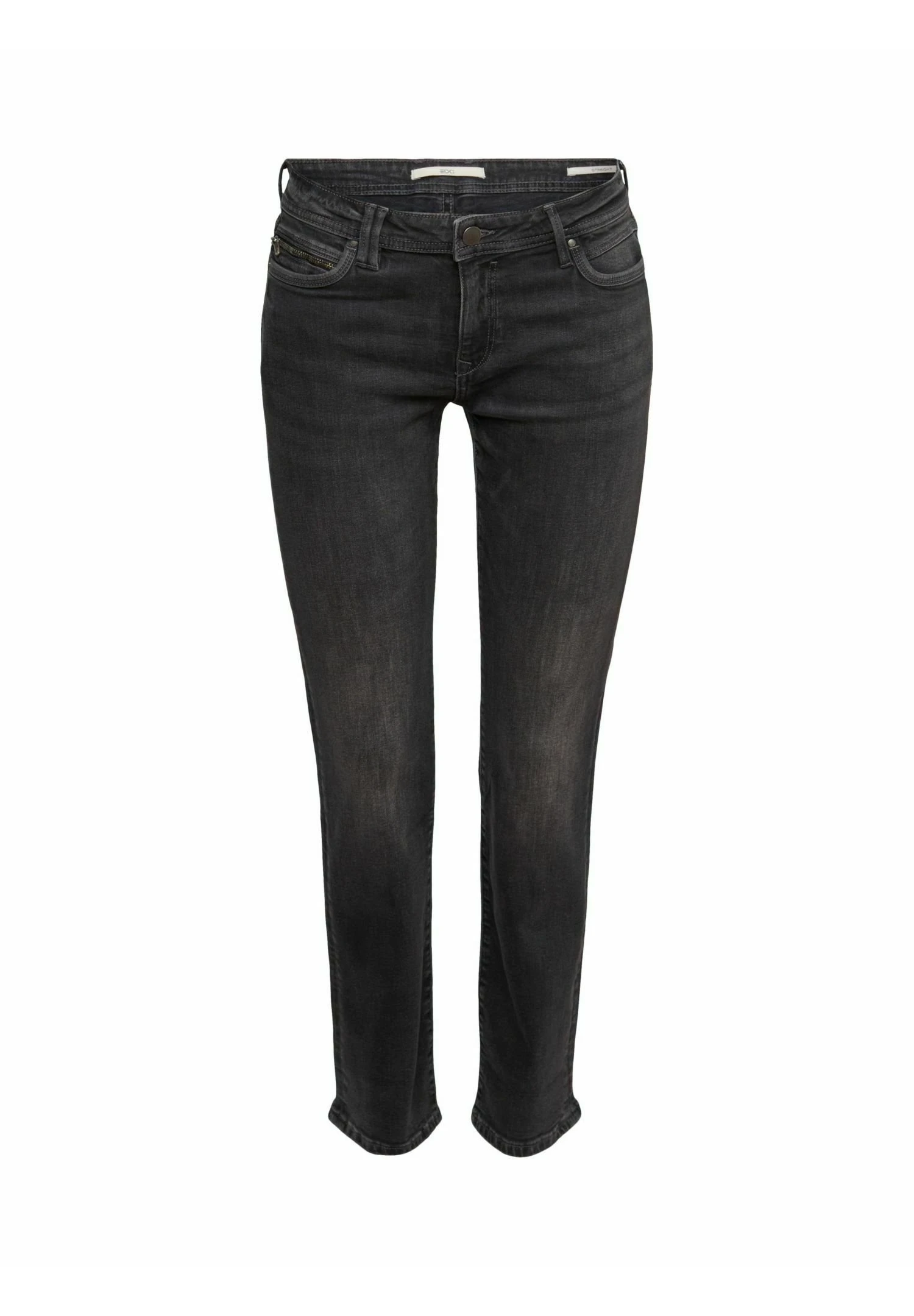 Edc By Esprit Straight Leg Jeans - Black Dark Washed 9 Edc By Esprit Straight Leg Jeans - Black Dark Washed - Afbeelding 7