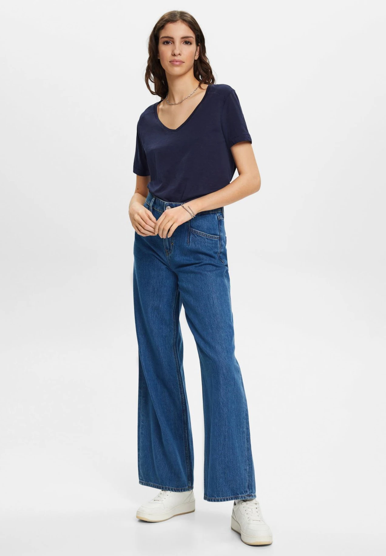 ESPRIT Sticht - T-Shirt Basic - Navy 4 ESPRIT Sticht - T-Shirt Basic - Navy - Afbeelding 2