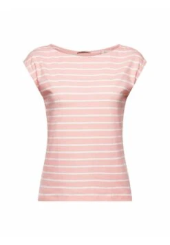 ESPRIT Sslv Stripe - T-Shirt Print - Pink -Esprit a9f06196d5854ffebe8bff08db2383a0