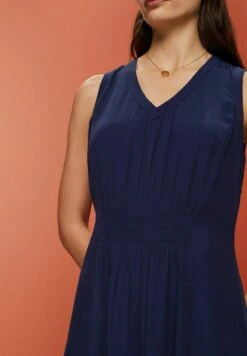 ESPRIT Mit Gesmokter Taille - Jurk - Navy -Esprit aa3bea5d398a47949c9ff741a073a707