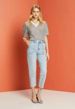 Edc By Esprit Straight Leg Jeans - Blue Bleached -Esprit ac851aec700947eda011b1b2dc653602