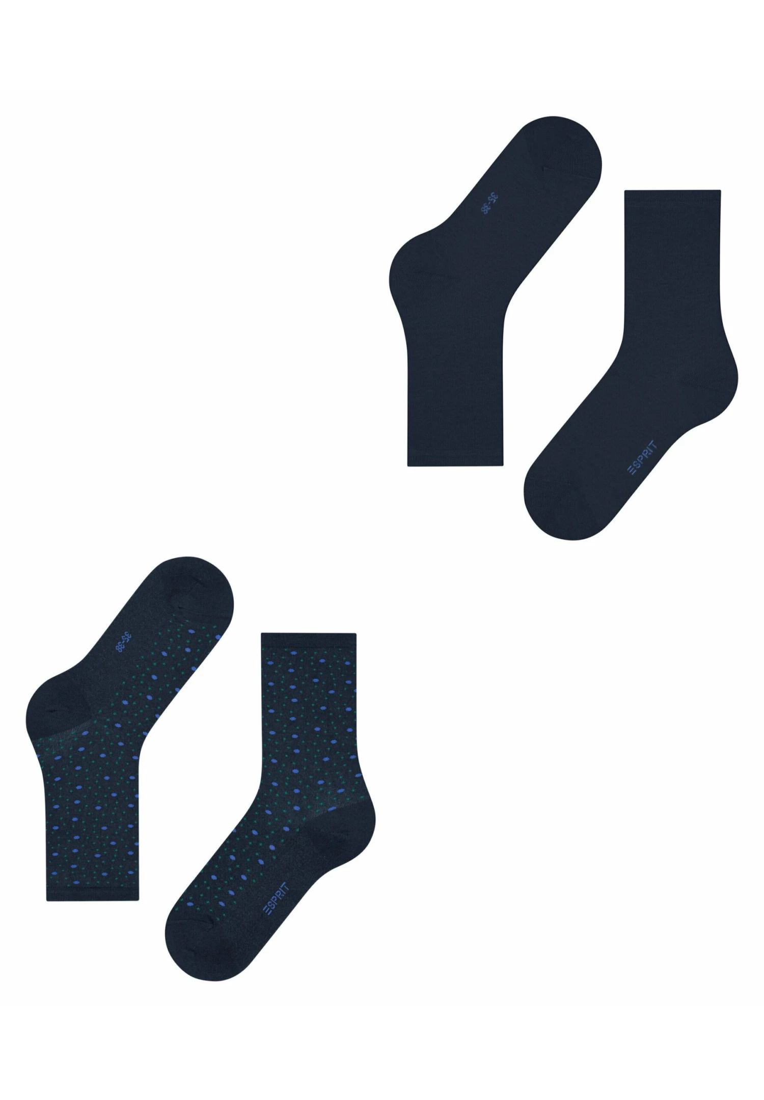 ESPRIT Playful Dot 2Er-Pack - Sokken - Marine 3 ESPRIT Playful Dot 2Er-Pack - Sokken - Marine