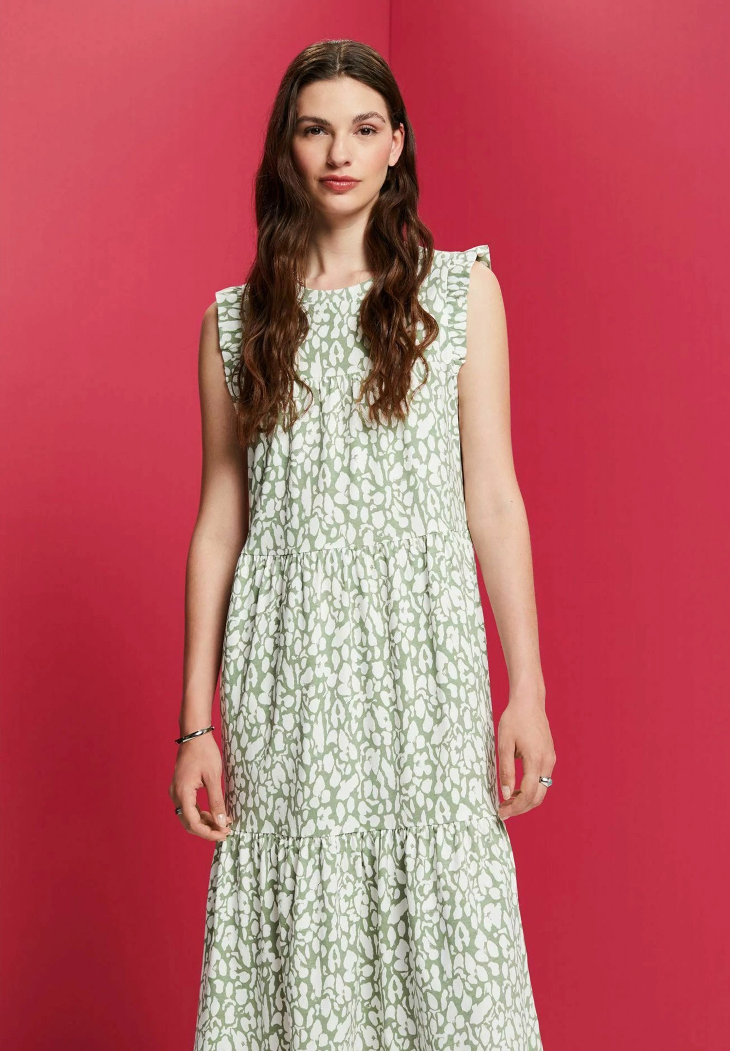 Edc By Esprit Printed - Jurk - Pale Khaki 5 Edc By Esprit Printed - Jurk - Pale Khaki - Afbeelding 3