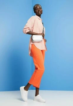 ESPRIT Straight Leg Jeans - Orange Red New