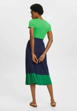 ESPRIT Plissierter- A-Lijn Rok - Navy -Esprit b33eff0f2c9c46b5b54fc280a38bc124