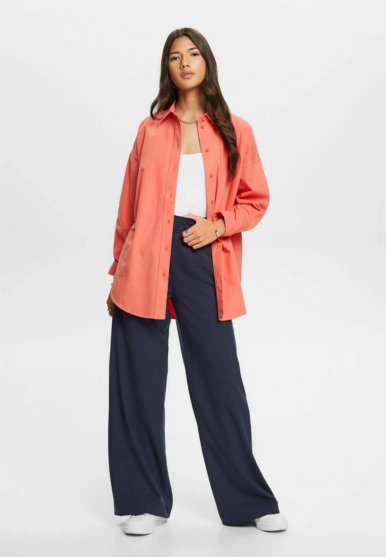 ESPRIT Overhemdblouse - Coral Red 4 ESPRIT Overhemdblouse - Coral Red - Afbeelding 2