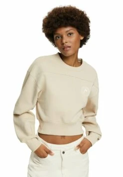 ESPRIT Cropped - Sweater - Light Taupe 19 ESPRIT Cropped - Sweater - Light Taupe -Esprit b5f18a6cfefc478694a79d59212d585b