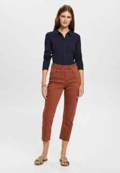 Edc By Esprit Cropped Mit Fransensaum - Slim Fit Jeans - Rust Brown 9 Edc By Esprit Cropped Mit Fransensaum - Slim Fit Jeans - Rust Brown -Esprit b7a5714884ce4af9b871aafa218b6b39