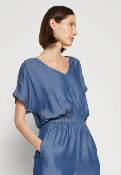 Edc By Esprit Short Overall - Jumpsuit - Blue Medium Wash -Esprit b7e9d4e65dce40f2ba92db7f0ccead3c