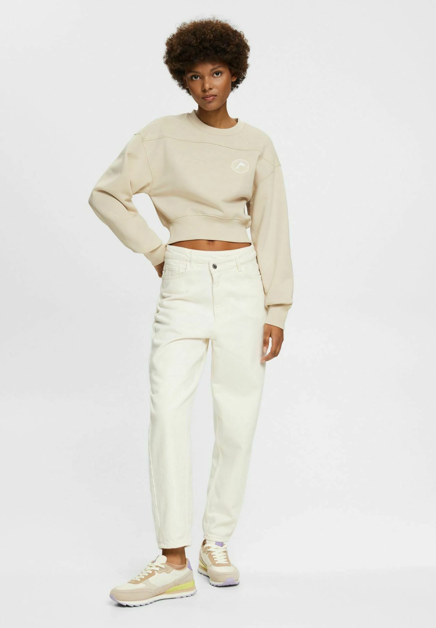 ESPRIT Cropped - Sweater - Light Taupe 8 ESPRIT Cropped - Sweater - Light Taupe - Afbeelding 6