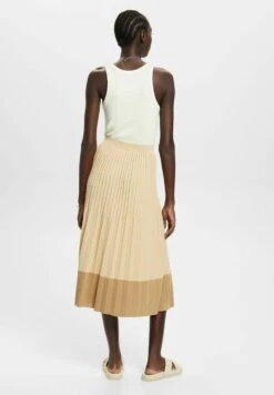 ESPRIT Plissierter- A-Lijn Rok - Light Beige -Esprit ba9f7a43f2b94dda8a2cb893d3745eaf
