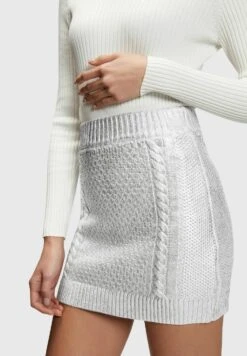 ESPRIT Mit Zopfmuster Im Metallic-Look - A-Lijn Rok - Silver 11 ESPRIT Mit Zopfmuster Im Metallic-Look - A-Lijn Rok - Silver -Esprit bd4f547ab0644b26a944f8a28d657048