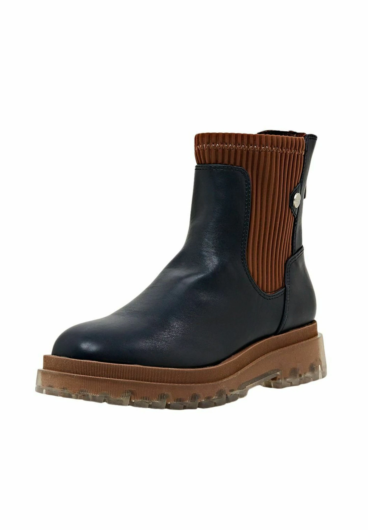 ESPRIT Enkellaarsjes Met Plateauzool - Navy 3 ESPRIT Enkellaarsjes Met Plateauzool - Navy - Afbeelding 2