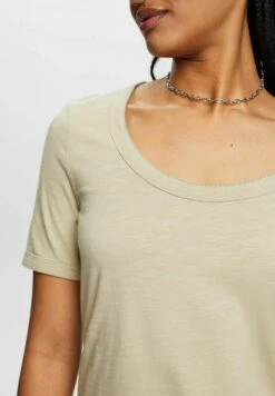 ESPRIT Mit U Ausschnitt - T-Shirt Basic - Dusty Green -Esprit bed13191ad8e4b959887189b10bfcd08