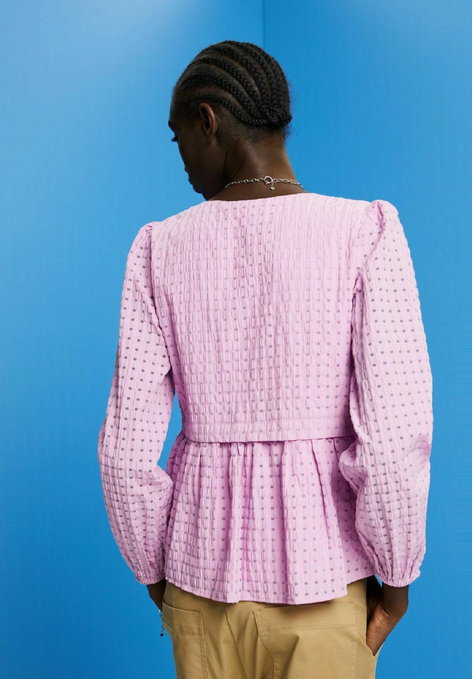 Edc By Esprit Mit Saum-Volant - Blouse - Lilac 7 Edc By Esprit Mit Saum-Volant - Blouse - Lilac - Afbeelding 5