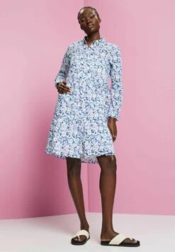 ESPRIT Mit Floralem Allover - Blousejurk - White -Esprit c01c8d1566cf4d2684206794f650ac45