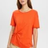ESPRIT Twisted Hem - T-Shirt Print - Orange Red -Esprit c97d214459314f6f9d54b2e04dee314c