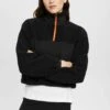 ESPRIT Troyer Aus Material Mix - Fleece Trui - Black -Esprit c9ebdf06095f401b8d0bd3a5a41034d9