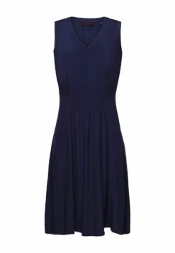 ESPRIT Mit Gesmokter Taille - Jurk - Navy -Esprit cb58780a2f2346618b292a3c0de8a2b4