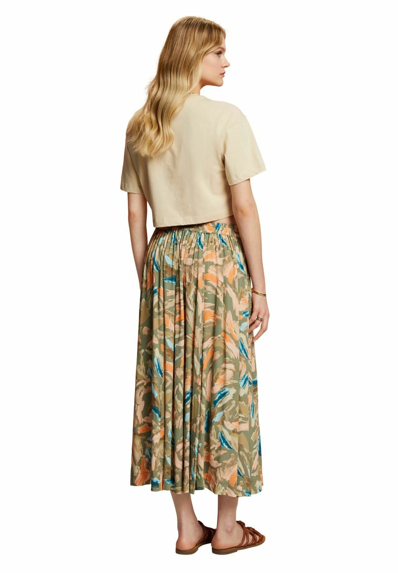 ESPRIT Light - Plooirok - Light Khaki 4 ESPRIT Light - Plooirok - Light Khaki - Afbeelding 2