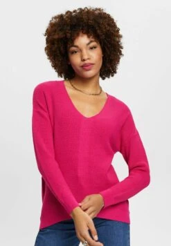 Edc By Esprit Mit V-Ausschnitt - Trui - Pink Fuchsia