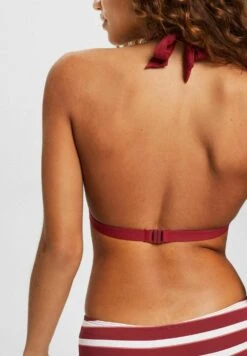 ESPRIT Brela Beach_Par Padded Halterneck Stripe - Bikinitop - Dark Red -Esprit d05e0a85a9954a5f97b801c6ac434f51