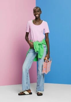 ESPRIT Mit U Ausschnitt - T-Shirt Basic - Lilac