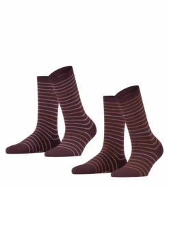 ESPRIT Fine Stripe 2-Pack - Sokken - Claret
