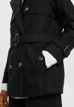 ESPRIT Kurzer Mit Gürtel - Trenchcoat - Black -Esprit d83c8ef7e6cd4425a5edc6584d2380f3