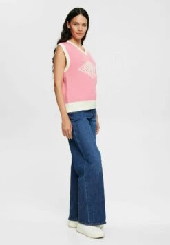 Edc By Esprit Wide Leg High Rise - Flared Jeans - Blue Dark Washed -Esprit d9b58f39ef3f45949f7aa8a41a36bded