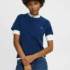 ESPRIT Mit Logo Stickerei - T-Shirt Basic - Ink -Esprit da25f370c09a4934addb7d3099f0ff7f