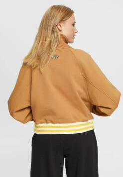 ESPRIT Sweater Met Rits - Caramel -Esprit e59222fe353b485bb66af3ad731a66bc