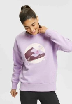 Mit Front-Print - Sweater - Violet