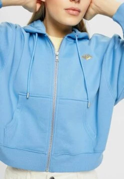 ESPRIT Cropped Mit Reissverschluss Und Logoprint Hinten - Sweater Met Rits - Light Blue Lavender -Esprit e620009a6f9f482f94ec5bc6811b26fa