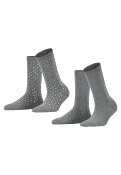 ESPRIT Fine Dot 2-Pack - Sokken - Light Greymel.